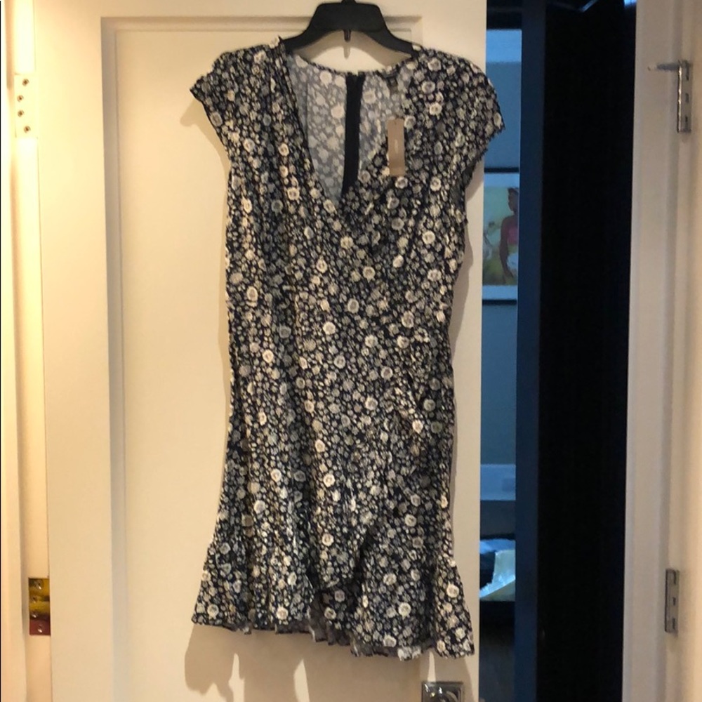 J. Crew blue and white floral dress size 10 Tall